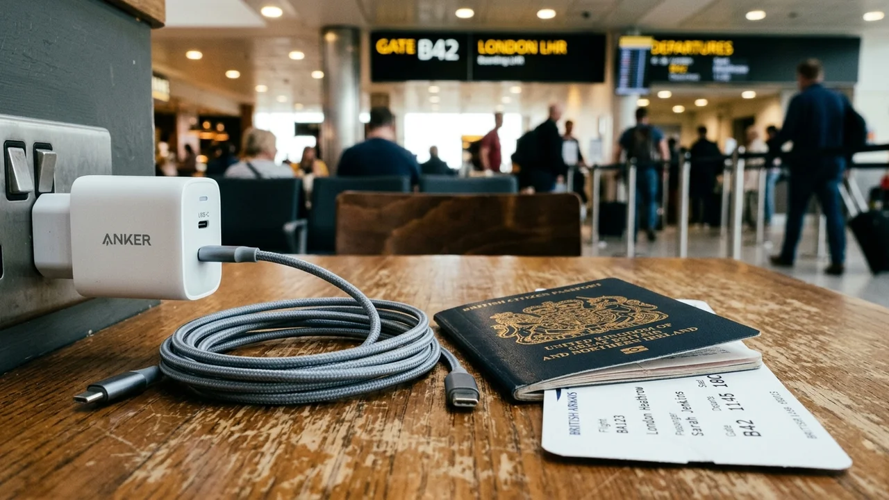 Chargeur de téléphone en avion
