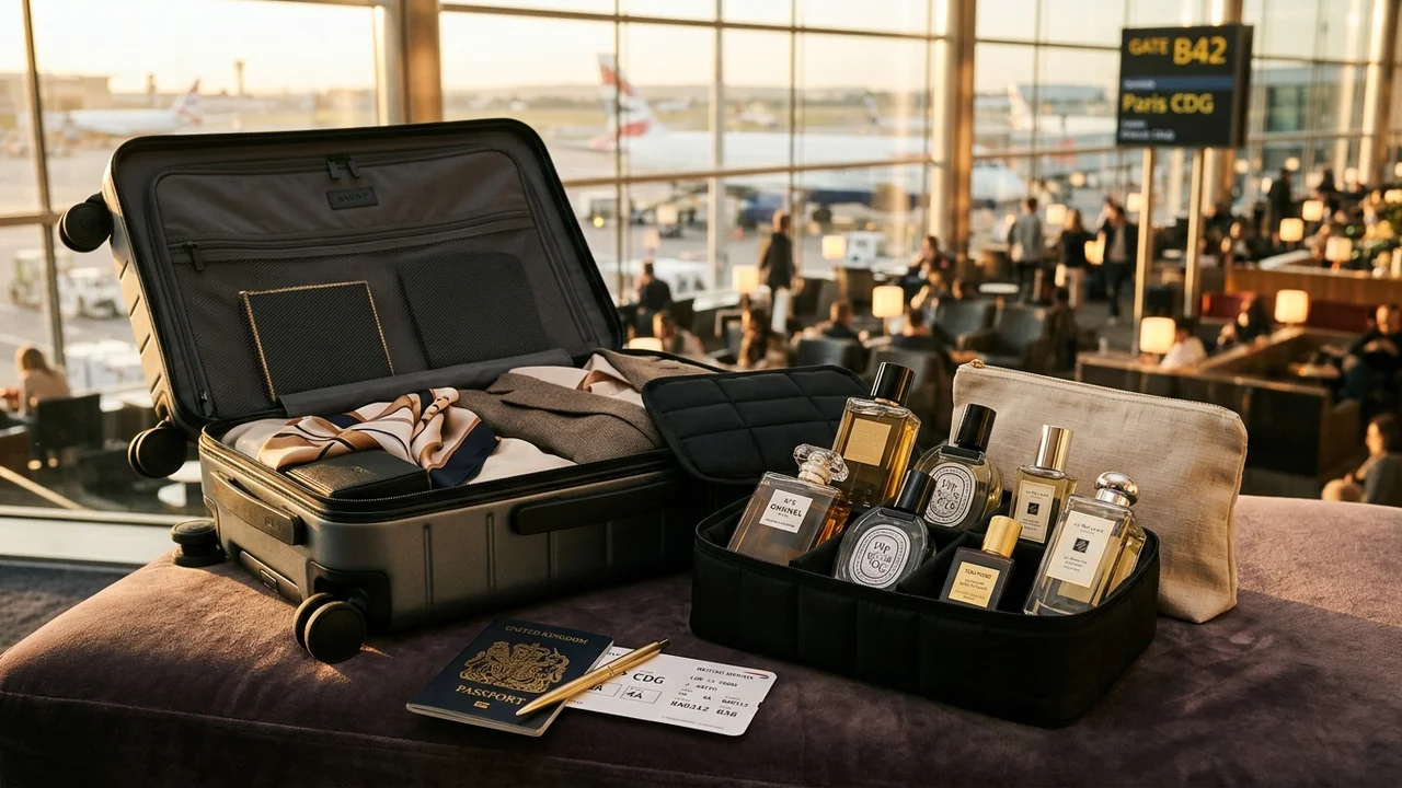 Parfum en avion : règles en cabine, soute et duty-free